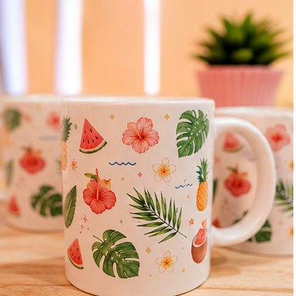 Tasse imprimé tropical